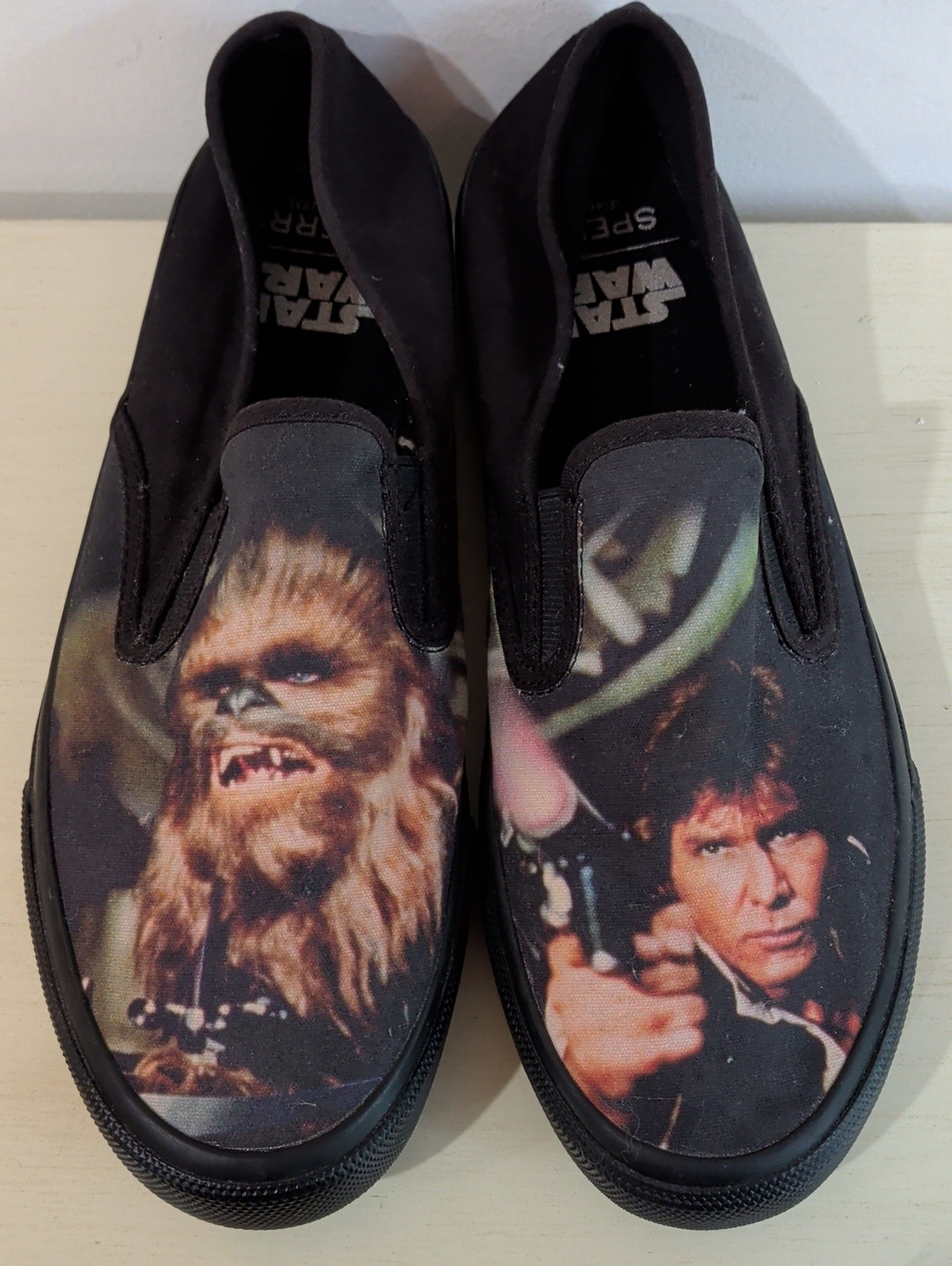 Sperry Star Wars Slip-On Canvas Shoes featuring Han Solo & Chewbacca Size 9.5
